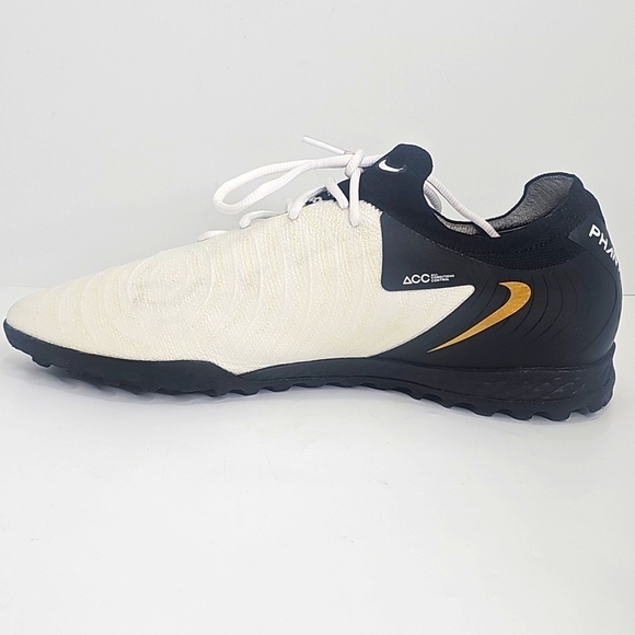 Nike Phantom GX 2 Pro TF Low-Top Soccer Shoes, Size 11½, White, Gold, Black - Picture 5 of 14